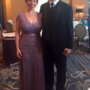 Beautiful purple beaded Adriana Papell dress